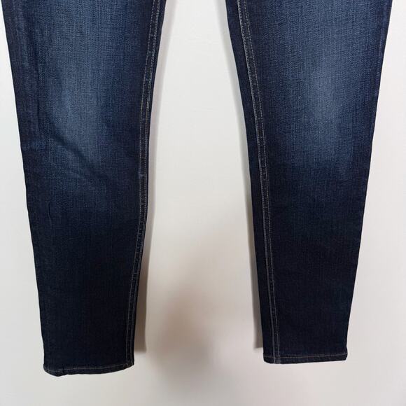 Rag & Bone Womens Size 27 Skinny Jeans in Kensington Dark Wash Denim Whiskering - Picture 4 of 11